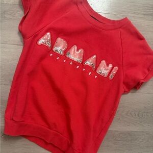 Armani Exchange Kids T-Shirt in Bold Red